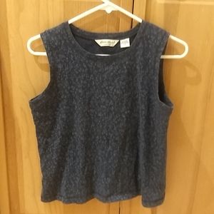 Eddie Bauer tank top floral blue small vintage